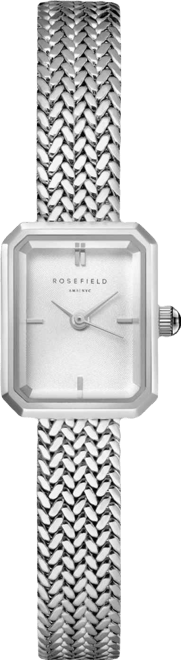 Mini Octagon Women's Silver Tone Stainless Steel Bracelet Watch 18.5mm