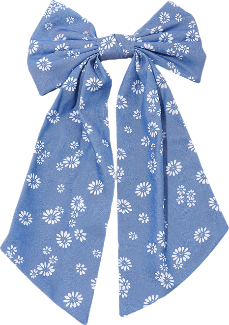 Arizona Floral Denim Hair Bow