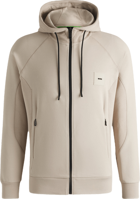 Boss by  Men's Cotton-Blend Zip-Up Hoodie