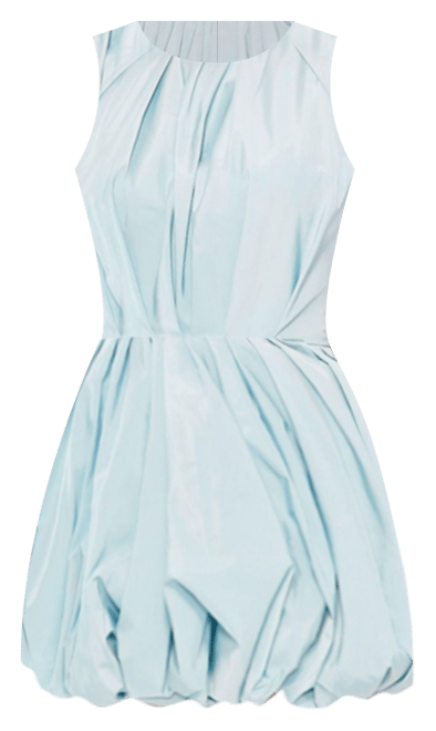 Women's Sleeveless Taffeta Bubble Hem Mini Dress