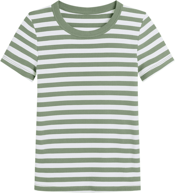 Women's Ribbed T-Shirt, Created for Macy's
