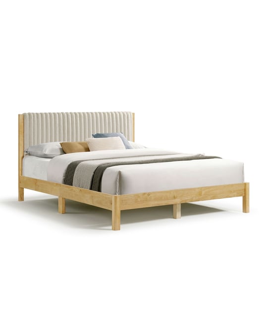 Alder Queen Platform Bed with Corduroy Fabric Upholstery