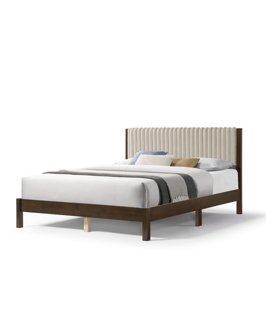Alder Queen Platform Bed with Corduroy Fabric Upholstery