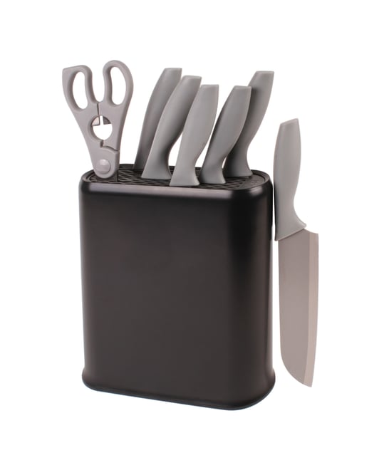 Leo 8-Piece Kitchen Knife Set with Universal Knife Block