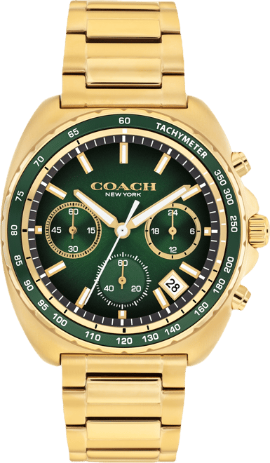 COACH ゴールド (2点) COACH Men's Charter Two-Tone Stainless-Steel Bracelet Watch, 39mm