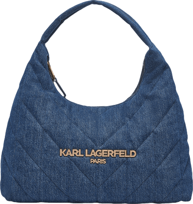 Voyage Quilted Denim Hobo Bag