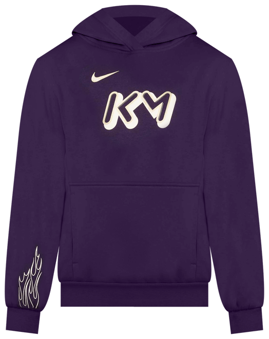 Kylian Mbappé Club Fleece เสื้อมีฮู้ดฟุตบอลเด็กโต