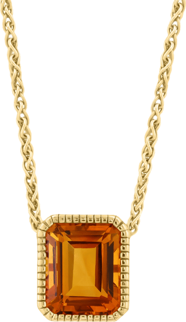 Effy Citrine Pendant Necklace (5-7/8 ct. t.w.) in 14k Gold over Silver, 17" + 1" extender (Also in Amethyst)