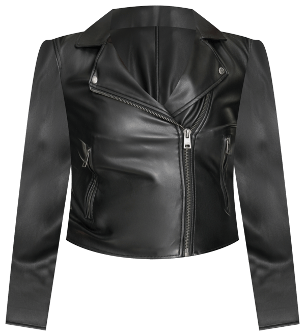 Plus Size Faux-Leather Asymmetrical-Zipper Moto Jacket