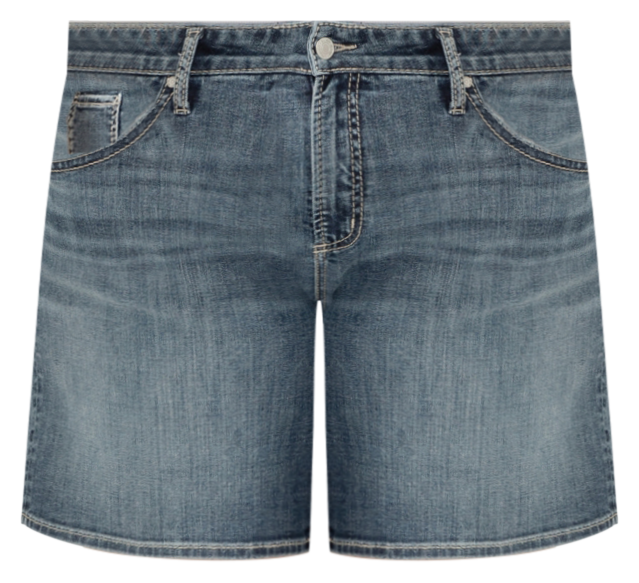 Plus Size Boyfriend Mid Rise Luxe Stretch Shorts