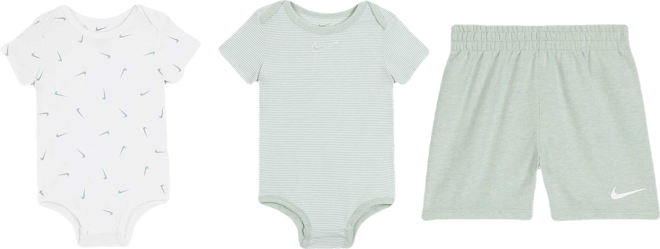 Nike Essentials Baby (12-24M) 3-Piece Striped Swooshfetti Set