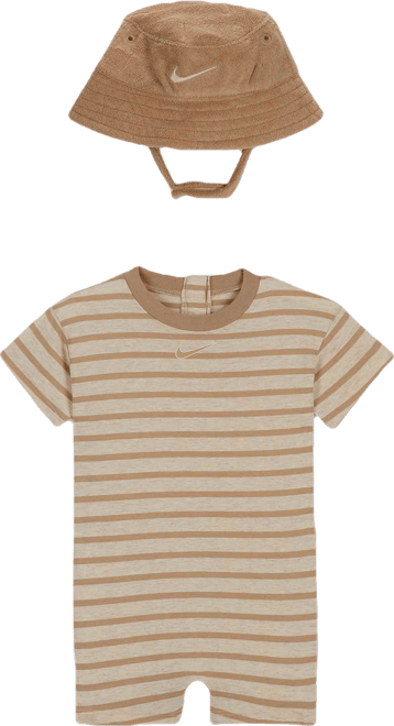 Nike Baby Short Sleeve Romper with Bucket Hat