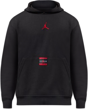 ★★Nike★★ Jordan Brooklyn Fleece Pullover Hoodie M Black Jordan Brooklyn Fleece Pullover Hoodie Black/White Men's - US