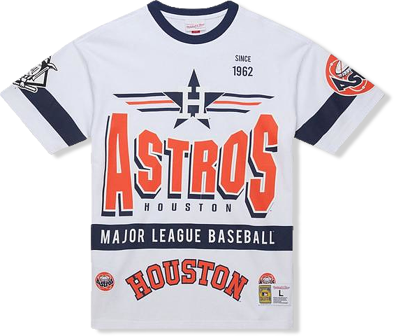 Mitchell & Ness Men's Houston Astros Vintage Logo Tee-White