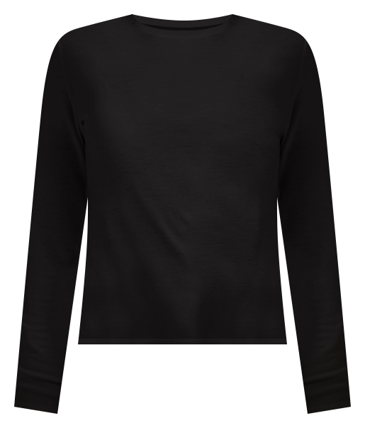 Lorelai Long Sleeve Babywool Top in Black