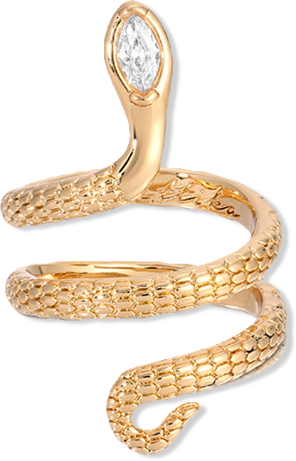 Serpentina Crystal Coiled Ring