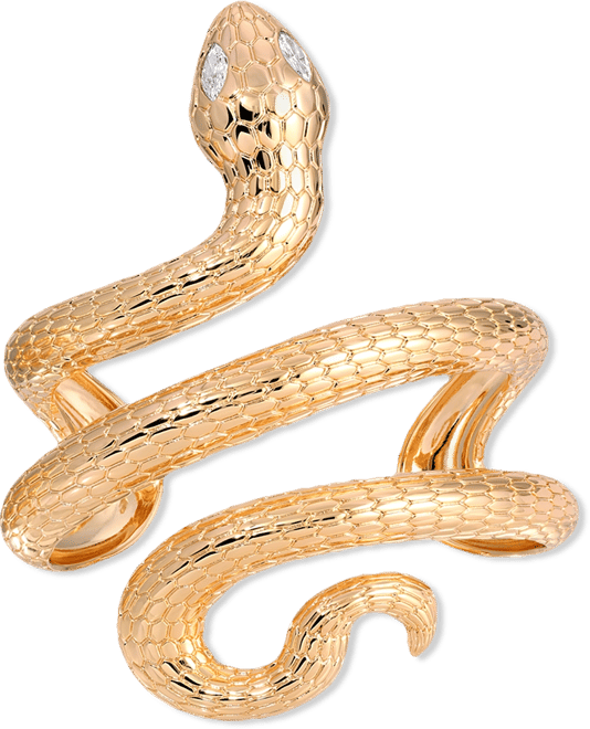 Serpentina Cubic Zirconia Cuff Bracelet