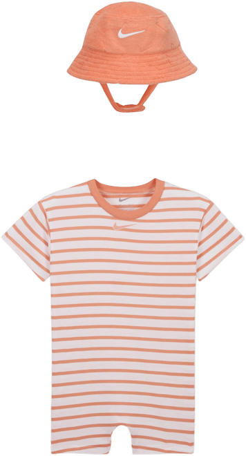 Nike Enterito de manga corta con gorro tipo pescador para bebé (12-24 meses)