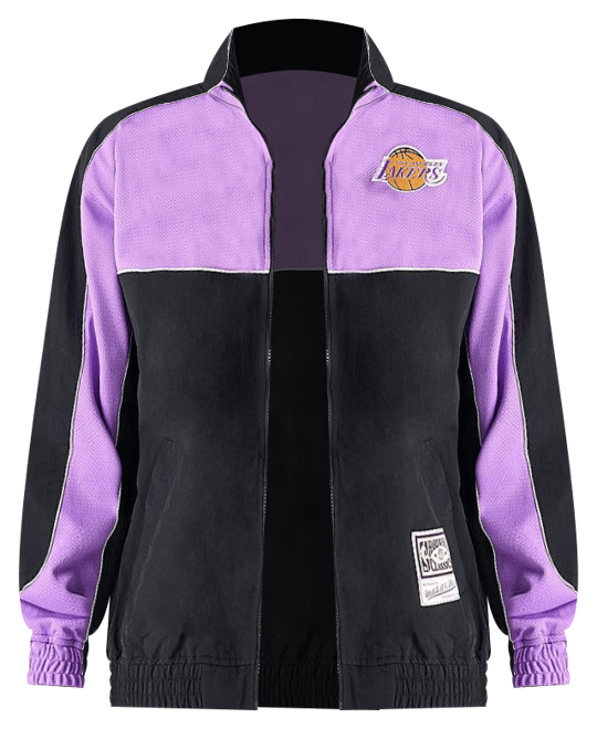 NBA Lakers ナイロン ロンＴ mitchell&ness Men's Los Angeles Lakers Mitchell & Ness Purple Hardwood