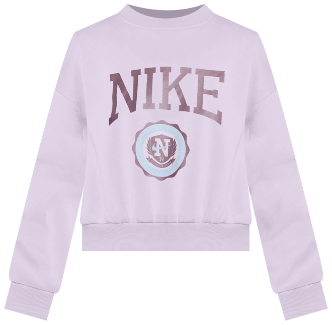 Nike Sportswear Club Sweatshirt de gola redonda em tecido moletão para rapariga