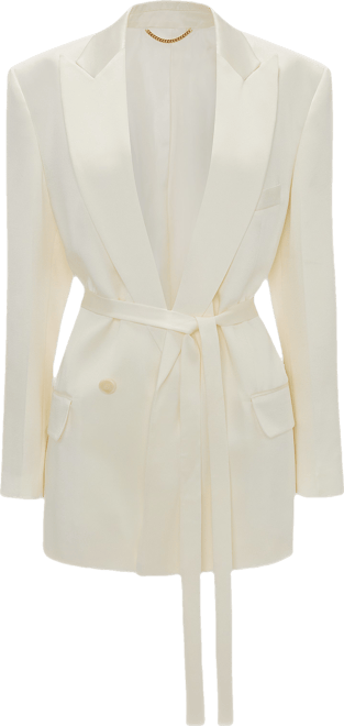 Belted Jacket In Ivory