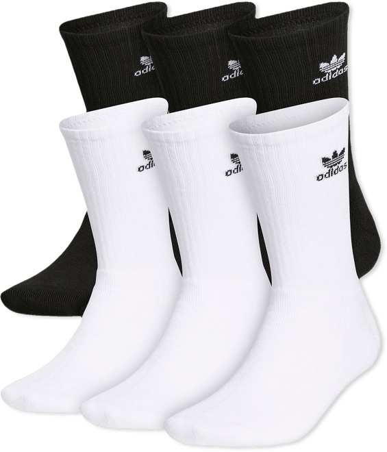 adidas Originals Men's Trefoil Crew Socks - 6 Pack