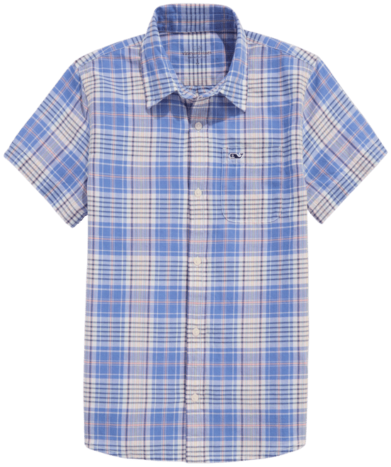 Boys' Long Bay Plaid Madras Shirt