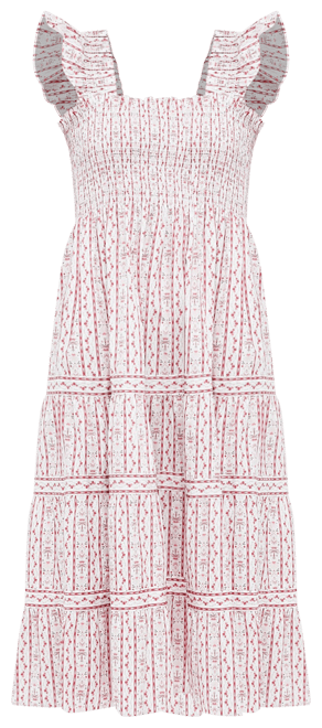 Emma Ikat Stripe Pink Multi Ellie Nap Dress