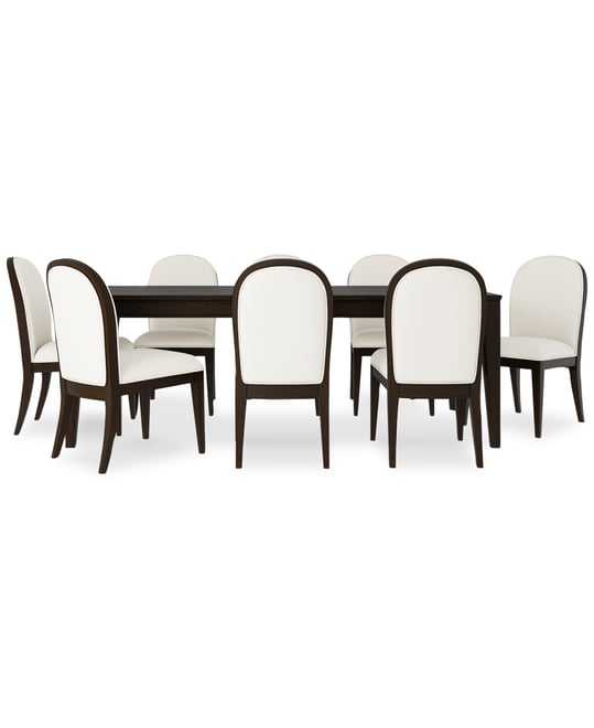 Mazen 9-Pc. Dining Set (Table & 8 Curved Side Chairs)