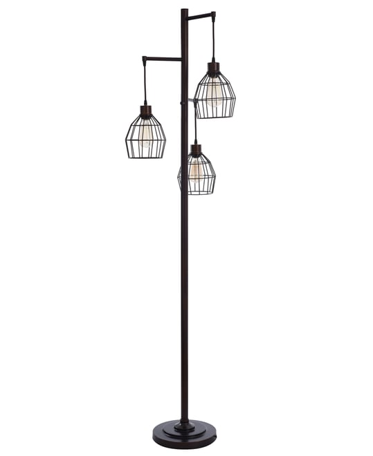71.5" Madison Contemporary Three Pendant Steel Floor Lamp