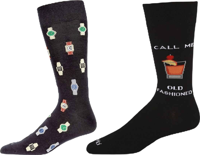 Men's Crew Drink Assortment Socks, Pair of 2