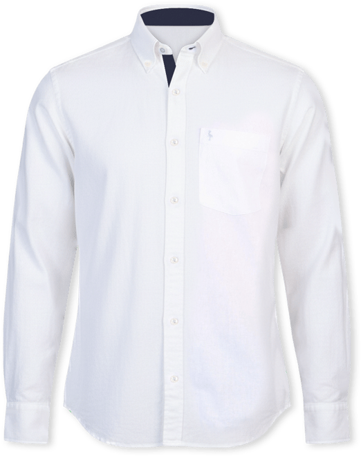 Big & Tall Solid Linen Blend Long Sleeve Shirt