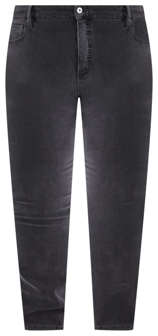 Plus Size High-Rise Straight-Leg Jeans, Exclusively at Macy's