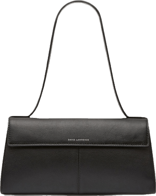 Owen Leather Shoulder Bag in Black