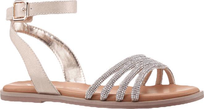 Big Girls Lois Shimmer Flat Sandals