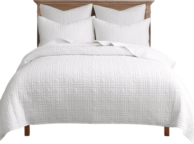 Melange Stitch Stitching 3-Pc. Quilt Set, Full/Queen