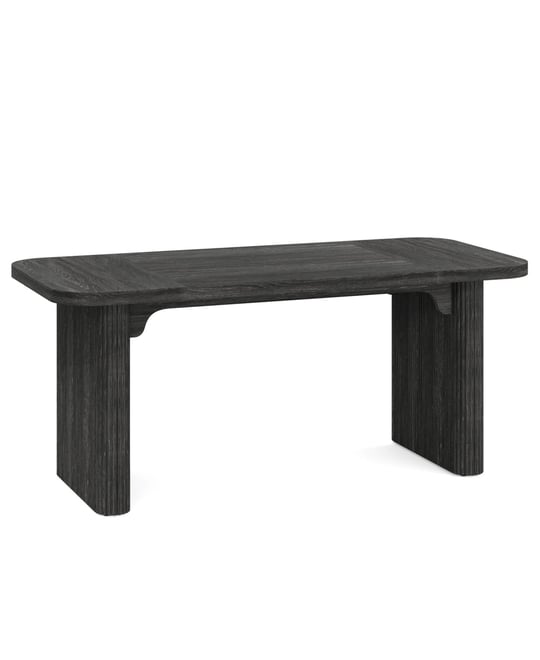 Farmhouse Dining Table for 4-6 People, 62-Inch Modern Kitchen Table with Double Robust Pedestal, Wooden Dinner Table(Only Table)