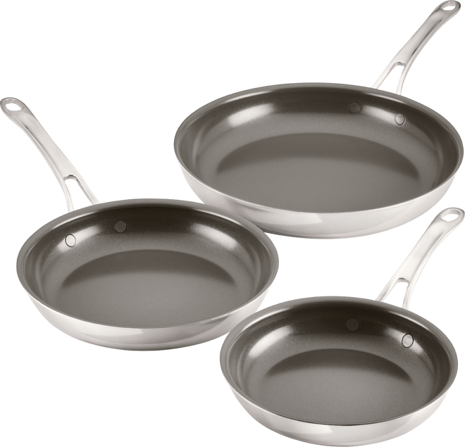 EverLast Ceramic Nonstick 3-Pc. Skillet Set