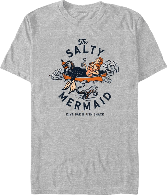 Men's The Salty Mermaid Dive Bar Fish Shack T-Shirt