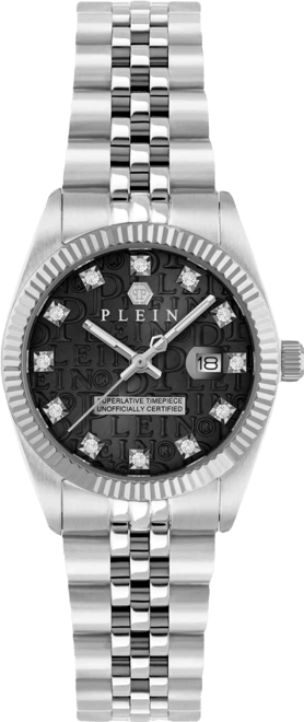 Women's Date Superlative Stainless Steel Bracelet Watch 28mm