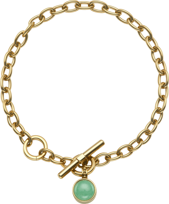 Women's Gemstones Gold Tone Stainless Steel Bracelet