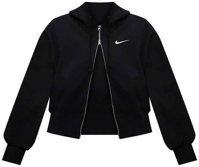 Nike Sportswear Phoenix Fleece Women's Loose Cropped Full-Zip Hoodie (Plus Size)