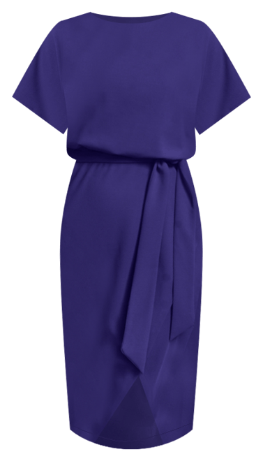 Blouson Wrap Dress
