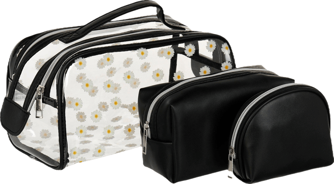 Imoshion 3-Pc Daisy Print Cosmetic Bag Set