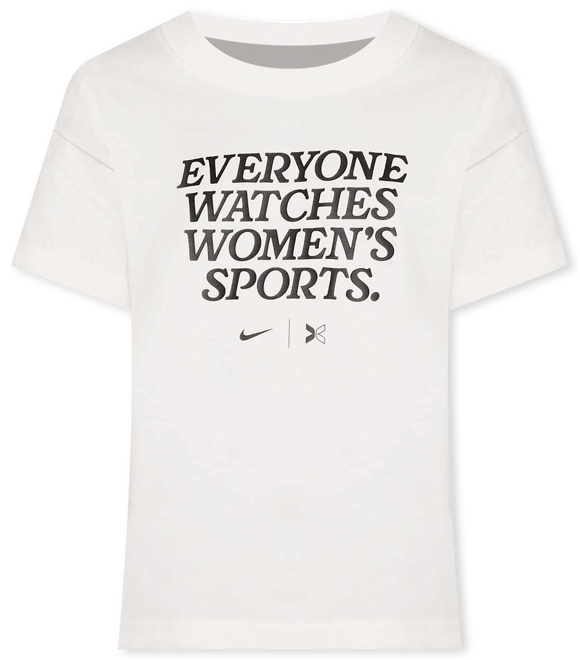 Everyone Watches Women's Sports™ Playera para niños talla grande Nike by TOGETHXR
