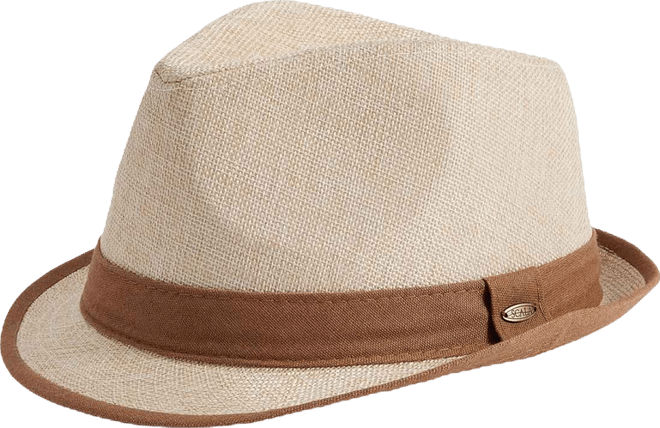 Men's Contrast Trim Fedora Hat