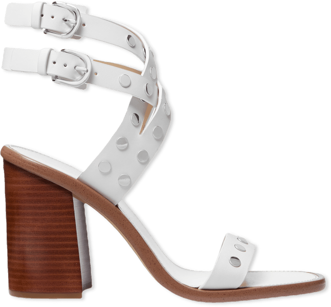 【Michael Kors】IRENE スタッズ レザー ブロックヒールサンダル IRENE スタッズ レザー ブロックヒール サンダル | サンダル