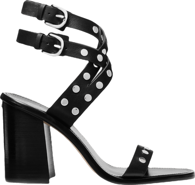 Michael Kors Irene Studded High-Heel Leather Sandals - Macy's