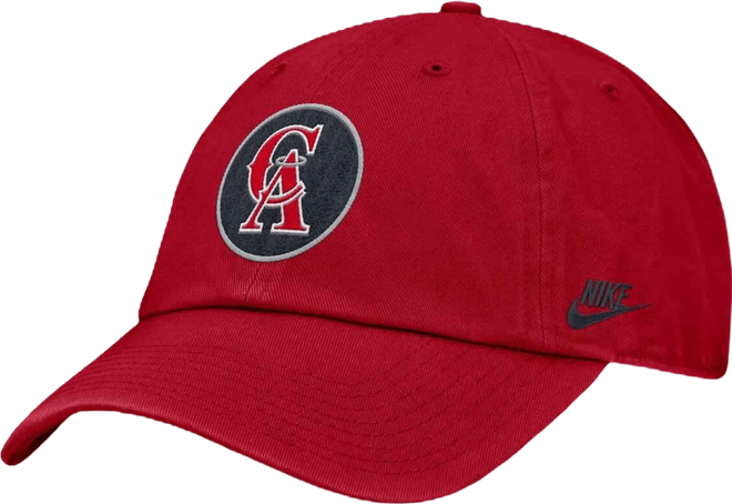 Women's Red California Angels Cooperstown Collection Club Adjustable Hat