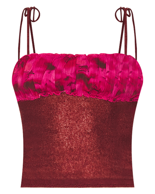 Ruched Knit Tank Top